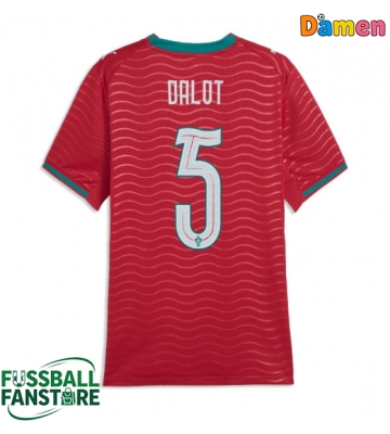 Portugal Diogo Dalot #5 Replik Heimtrikot Damen WM 2026 Kurzarm